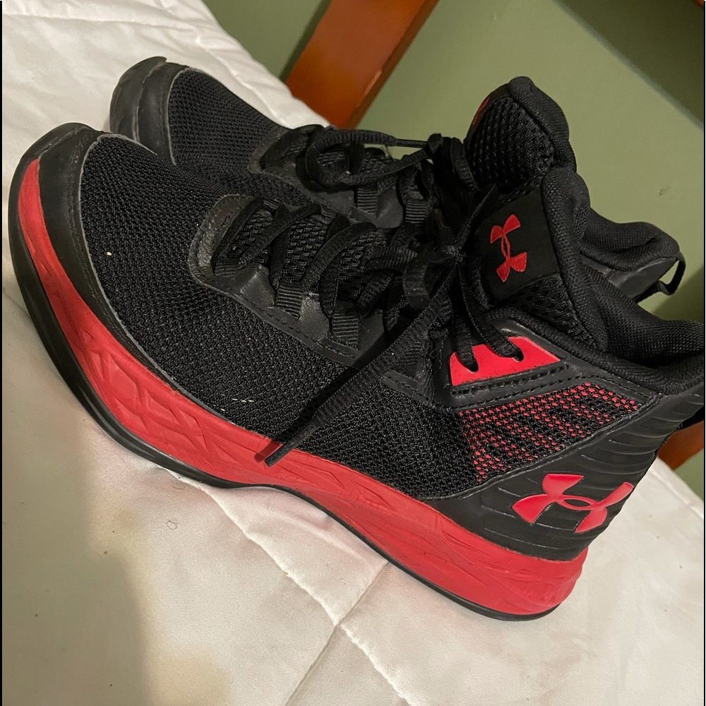 Youth sneakers, lightly worn.